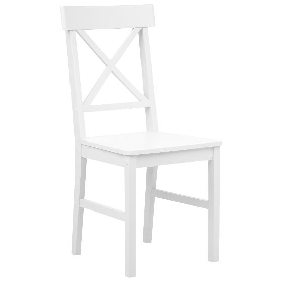 Ruokatuolisetti 2 kpl BARLEE poppeli Valkoinen