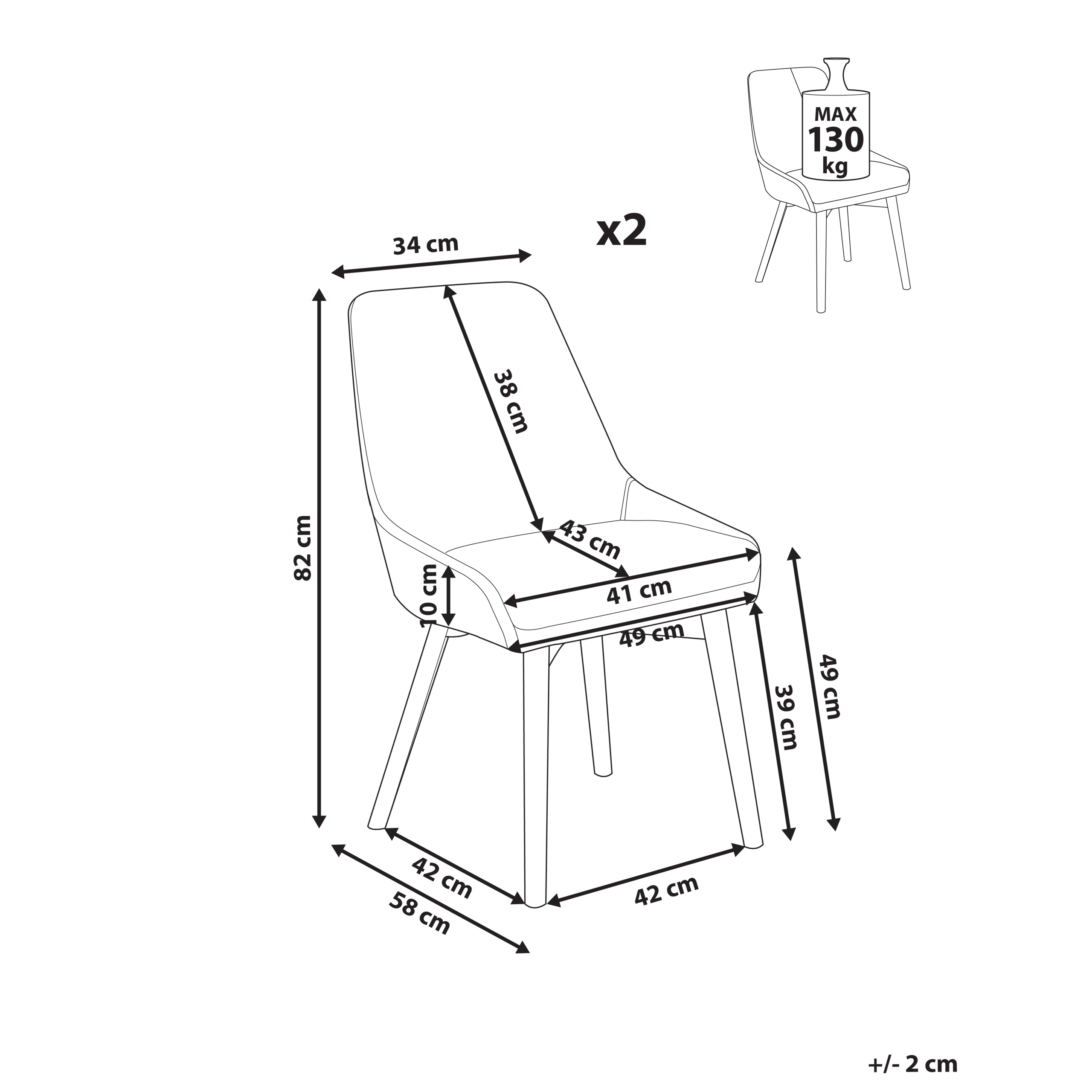 Ruokatuolisetti 2 kpl MELFORT Tummanvihreä