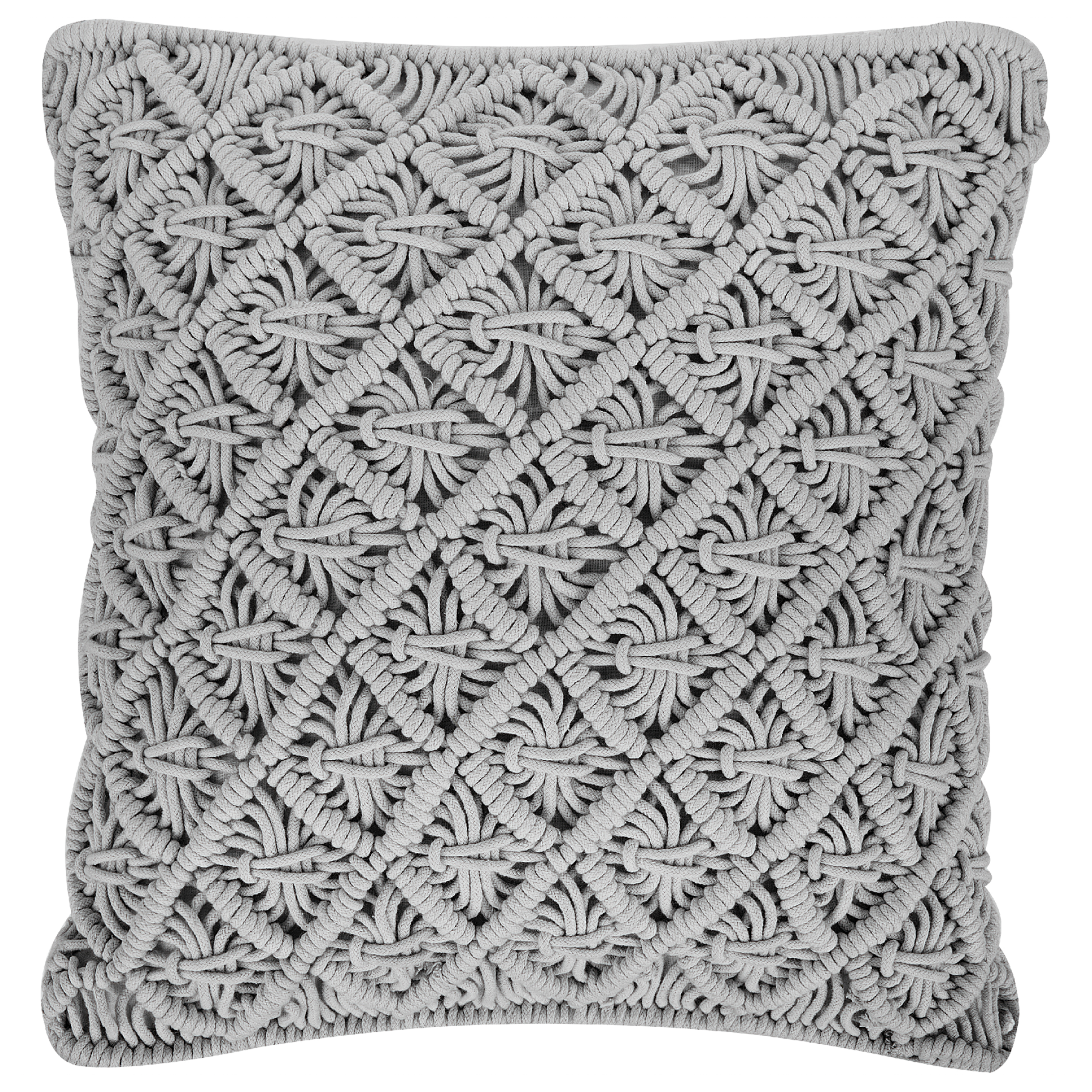 Koristetyyny KIZKALESI 45 x 40 cm Puuvilla Harmaa Geometrinen kuvio