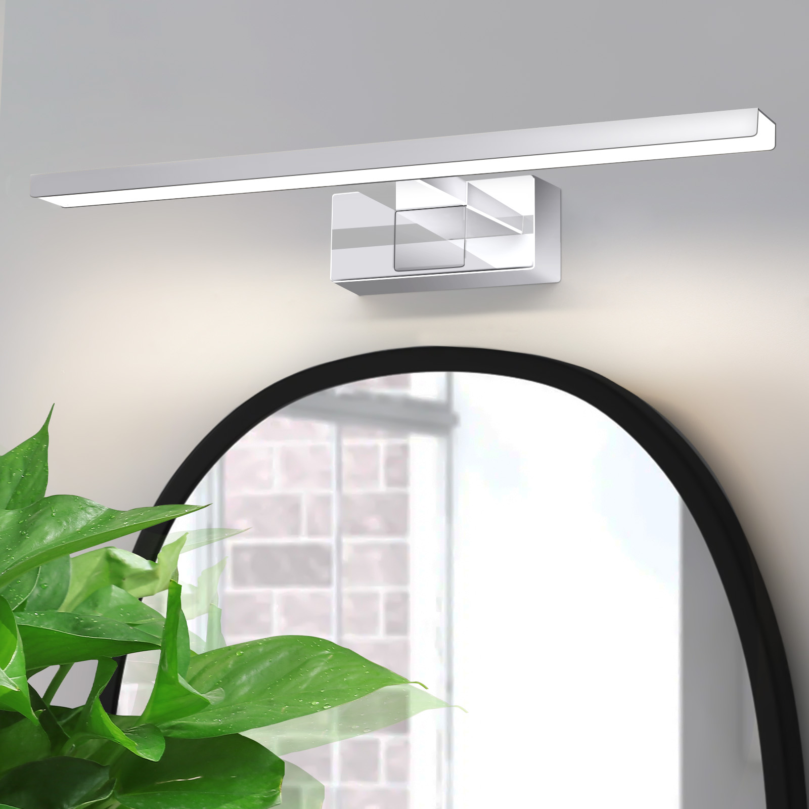 ZMH LED-kylpyhuoneen peilivalaisin - moderni muotoilu IP44 kromi