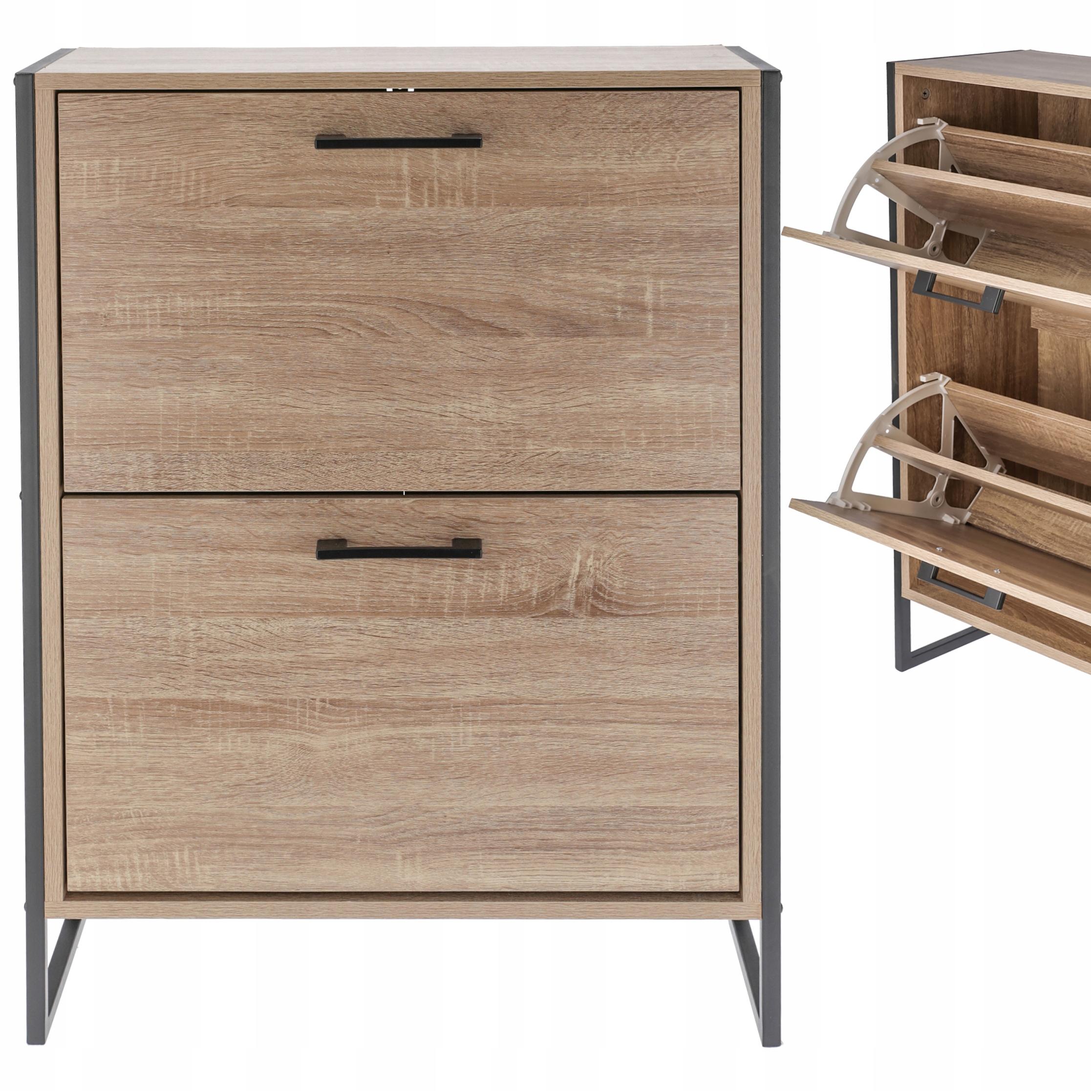 Kenkäkaappi, 2-lokeroinen kenkäteline, tilava lipasto eteiseen, PARVI