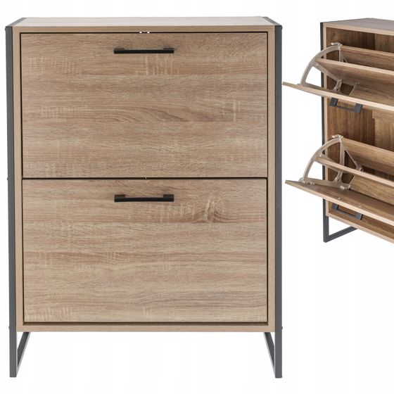 Kenkäkaappi, 2-lokeroinen kenkäteline, tilava lipasto eteiseen, PARVI