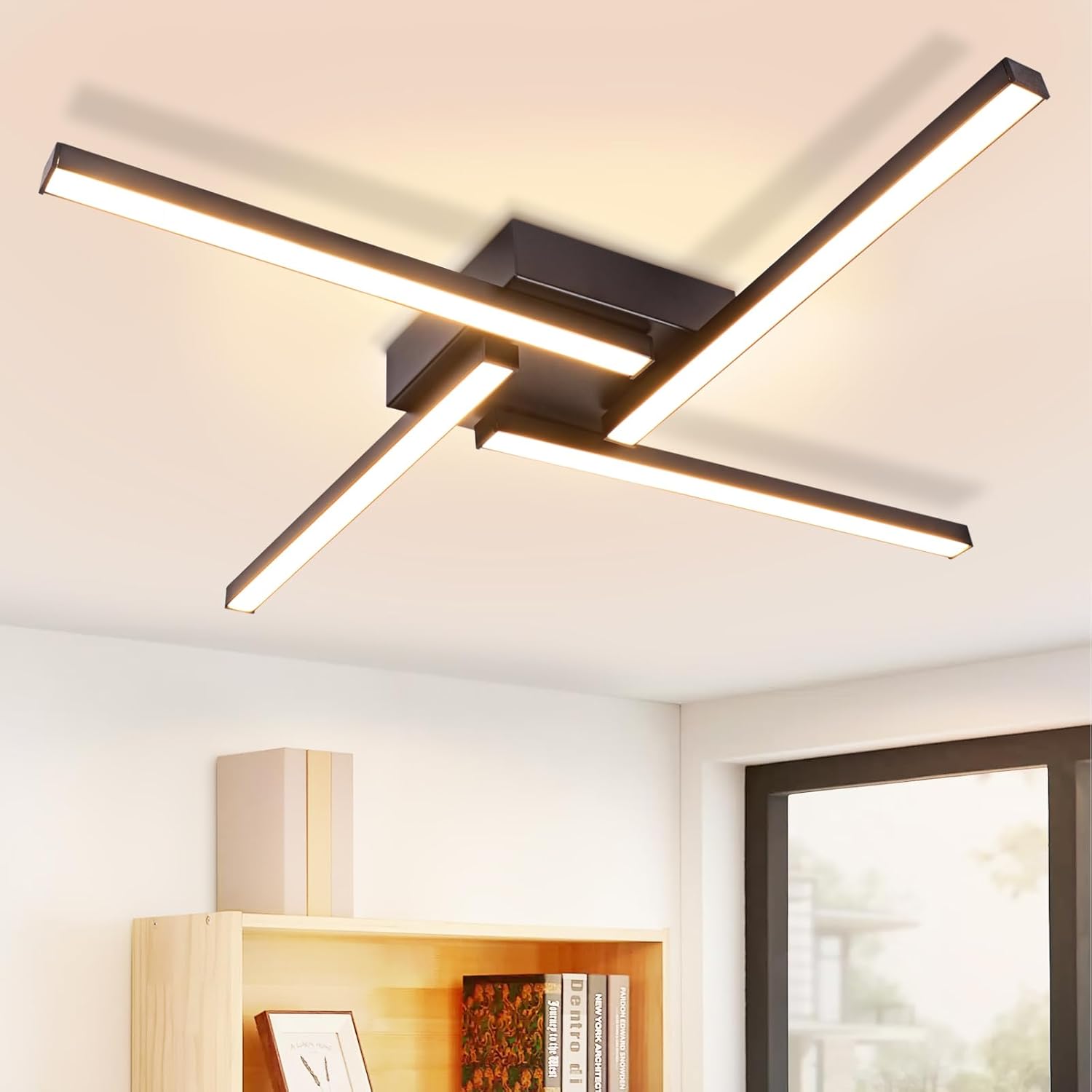 NETTLIFE valkoinen, LED - kattovalaisin, 24W, moderni, muotoilu, 3000K, lämmin, valkoinen