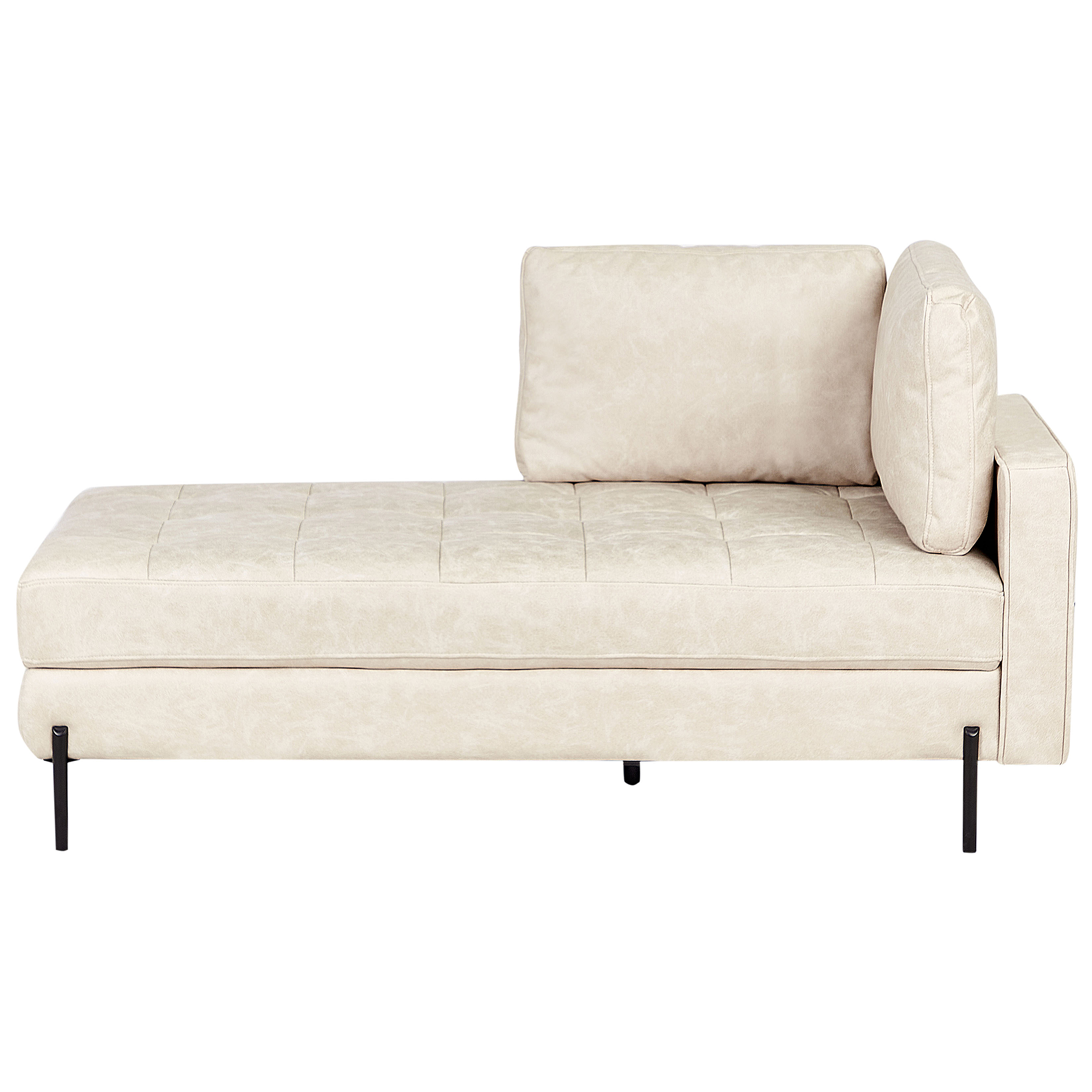 Divaani oikea REBAIS Keinonahka Vaaleanbeige