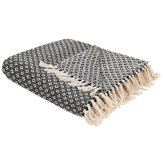 Torkkupeitto CHYAMA puuvilla 200 x 220 cm Musta