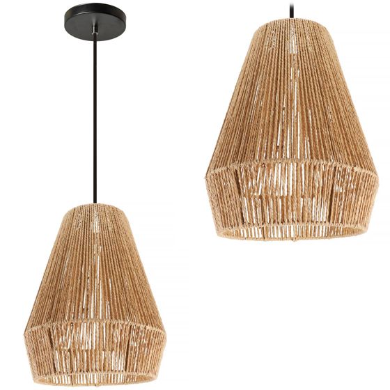 TOOLIGHT riippuva kattovalaisin APP1310-CP BOHO ruskea, 40x30x40cm