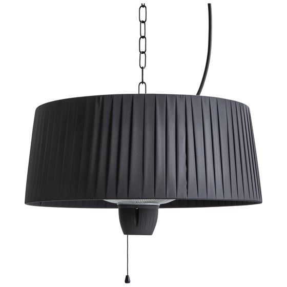 Ripustettava infrapuna-terassilämmitin ASCEA 1500 W Musta