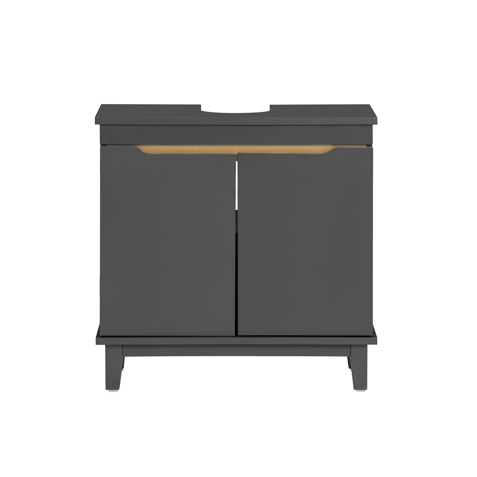 SoBuy Ekologinen puinen kylpyhuonekaappi bzr113-dg, harmaa 60x59x30 cm