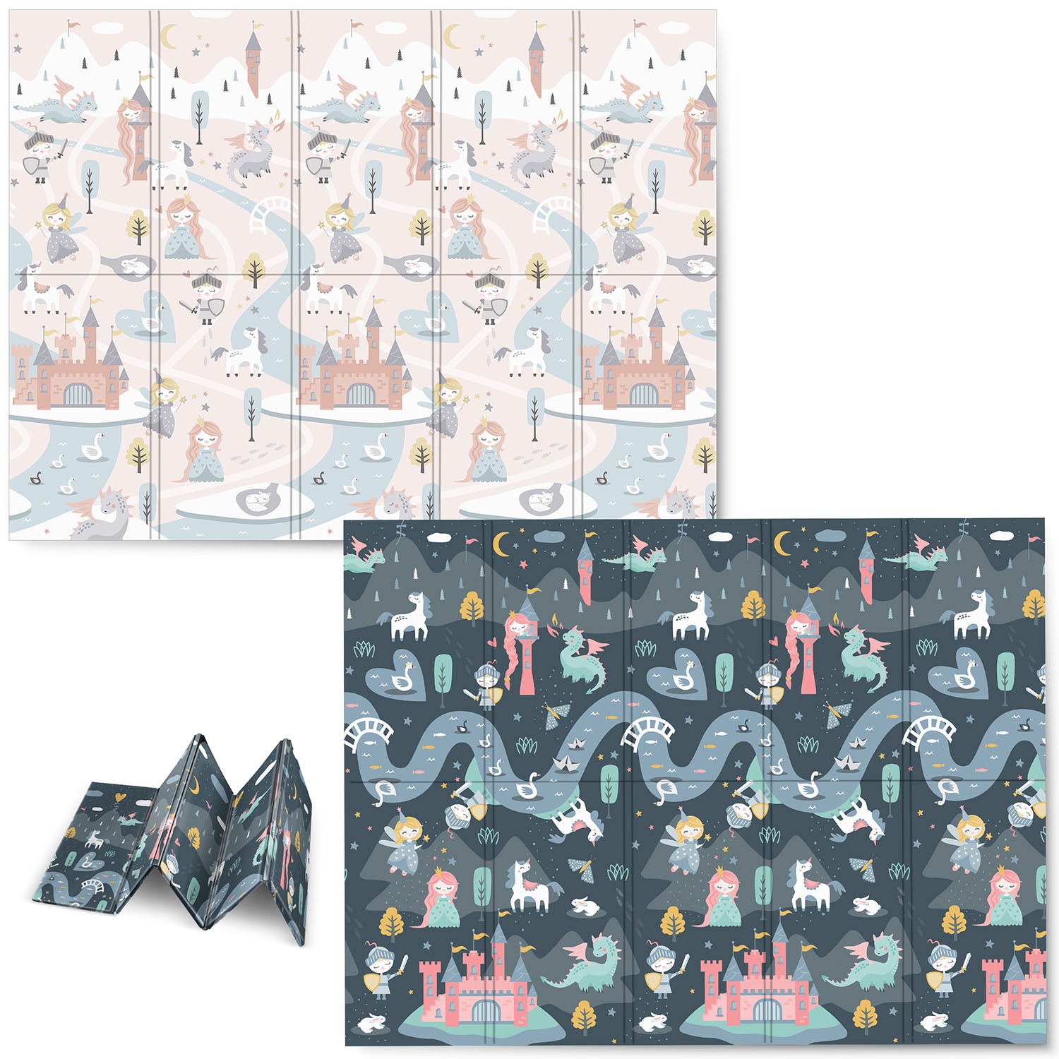 Nukido NK-341 Taitettava vaahtomuovista valmistettu koulutusmatto 200 x 150 x 1 cm