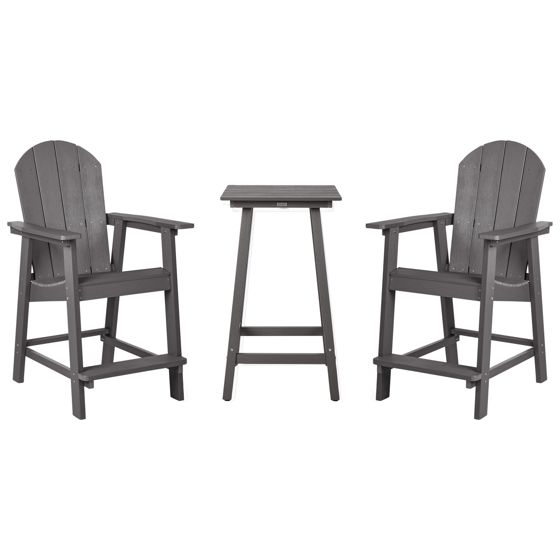 Bistrosetti ADIRONDACK Tummanharmaa