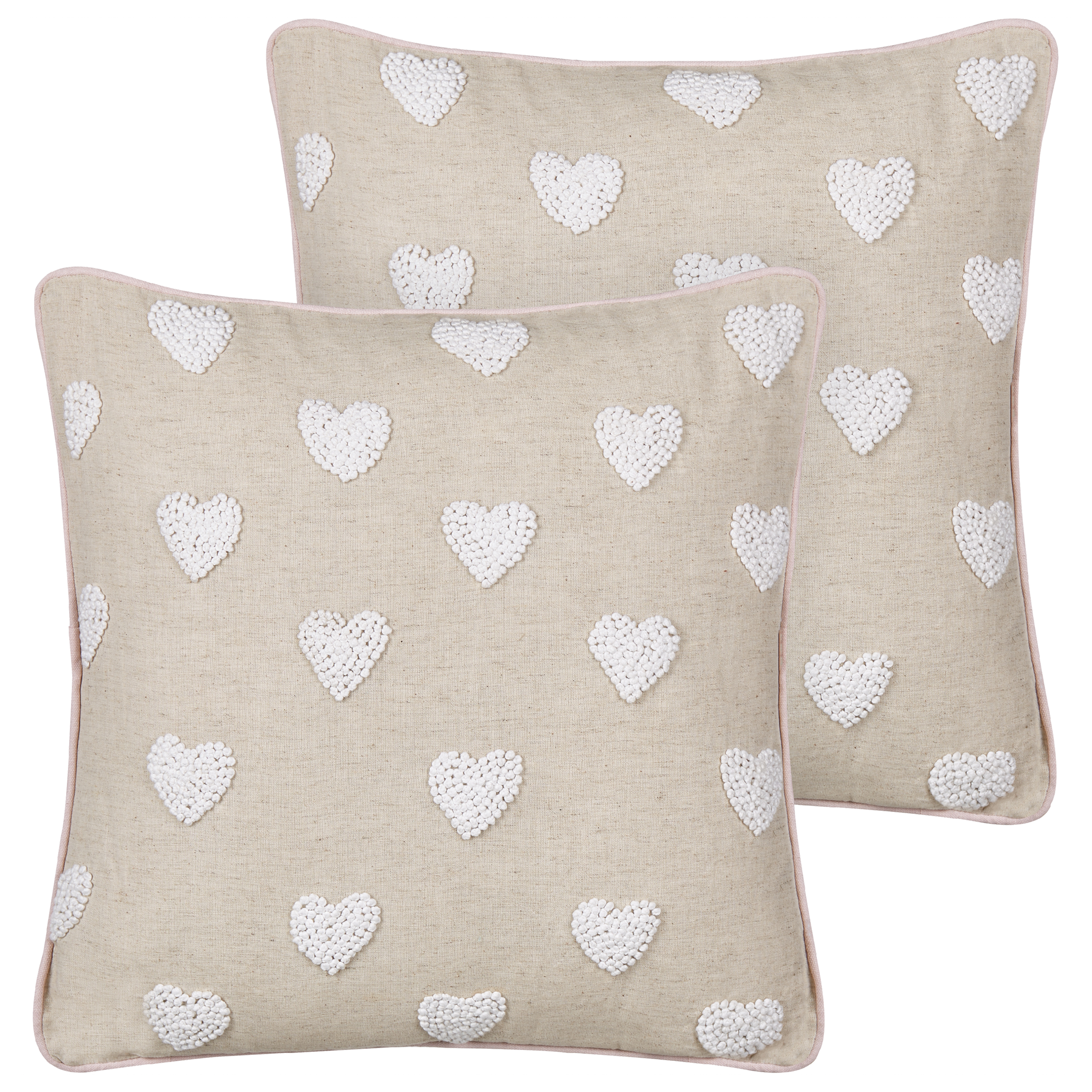 Koristetyynysetti 2 kpl GAZANIA puuvilla 45 x 45 cm Beige