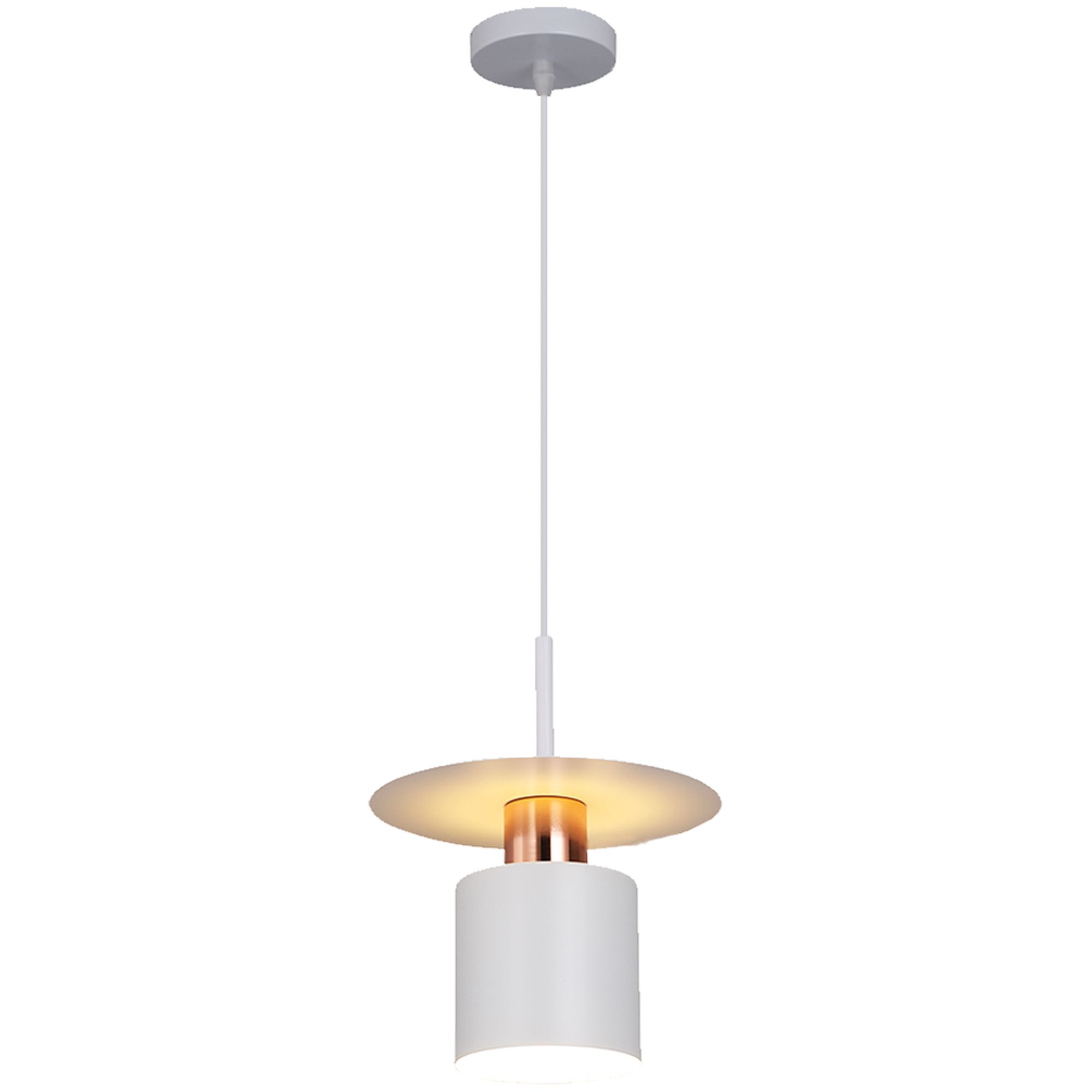 TOOLIGHT Riippuvalaisin App1146-1Cp Valkoinen Ruusukulta, 20X20X32Cm