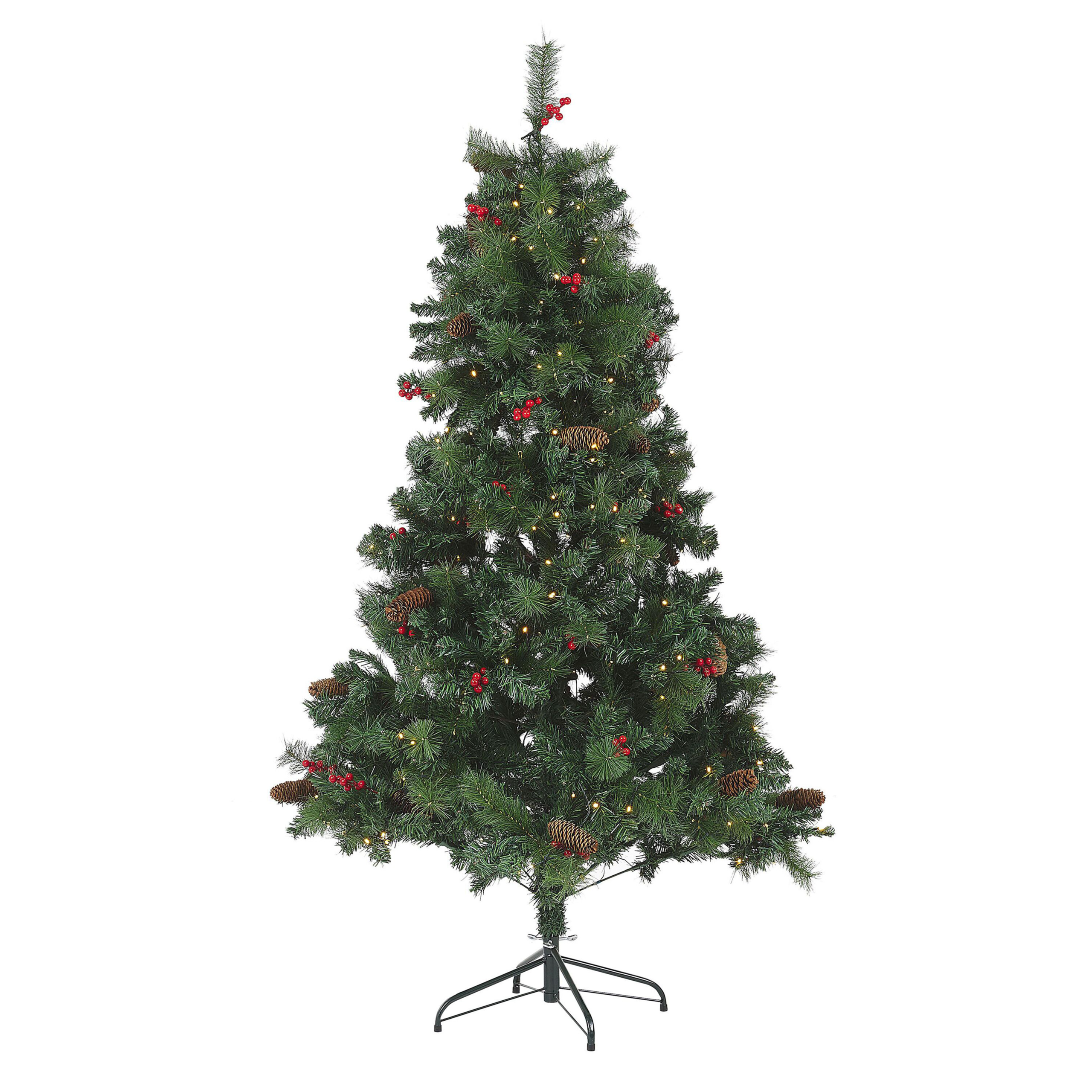 Joulukuusi LED-valo JACINTO 180 cm Tummanvihreä