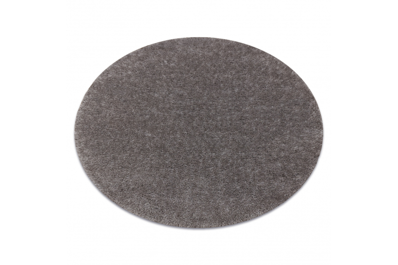 Matto BUENOS pyöreä 6646 shaggy, yksivärinen harmaa pyöreä 120 cm