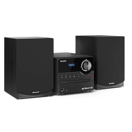 Sharp XL-B517D(BK) Mikrohifi-järjestelmä, CD/FM/USB/Bluetooth v5.0, Aux-in, 45W, musta | Sharp | Mikrohifi-järjestelmä | XL-B517D(BK) | Musta | USB-portti | Aux-in | Bluetooth | CD-soitin | FM-radio | Langaton yhteys