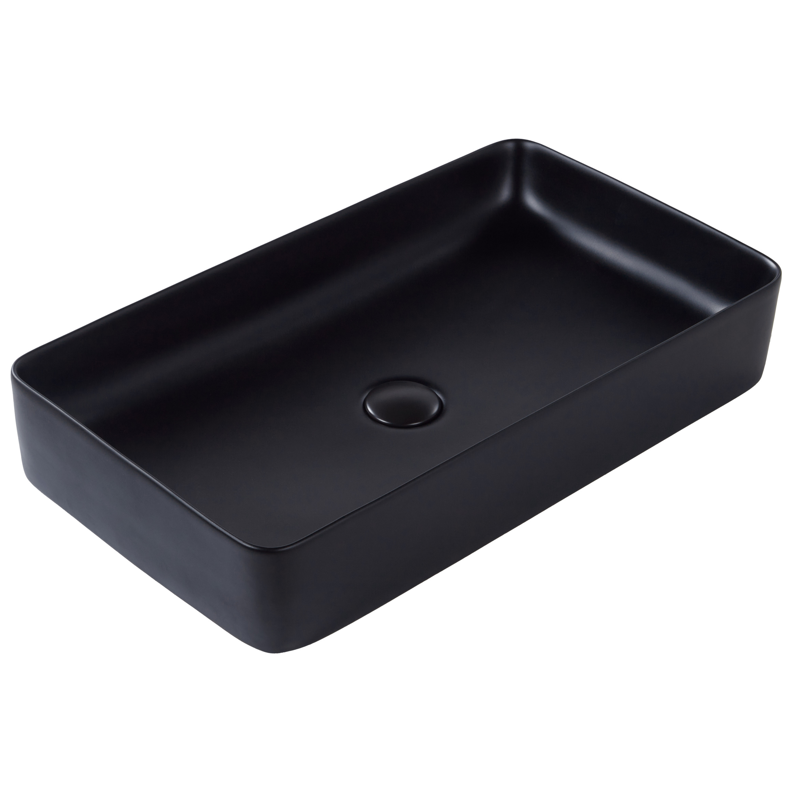 Pesuallas tason päälle ULUA 61 x 35 cm Keramiikka Musta