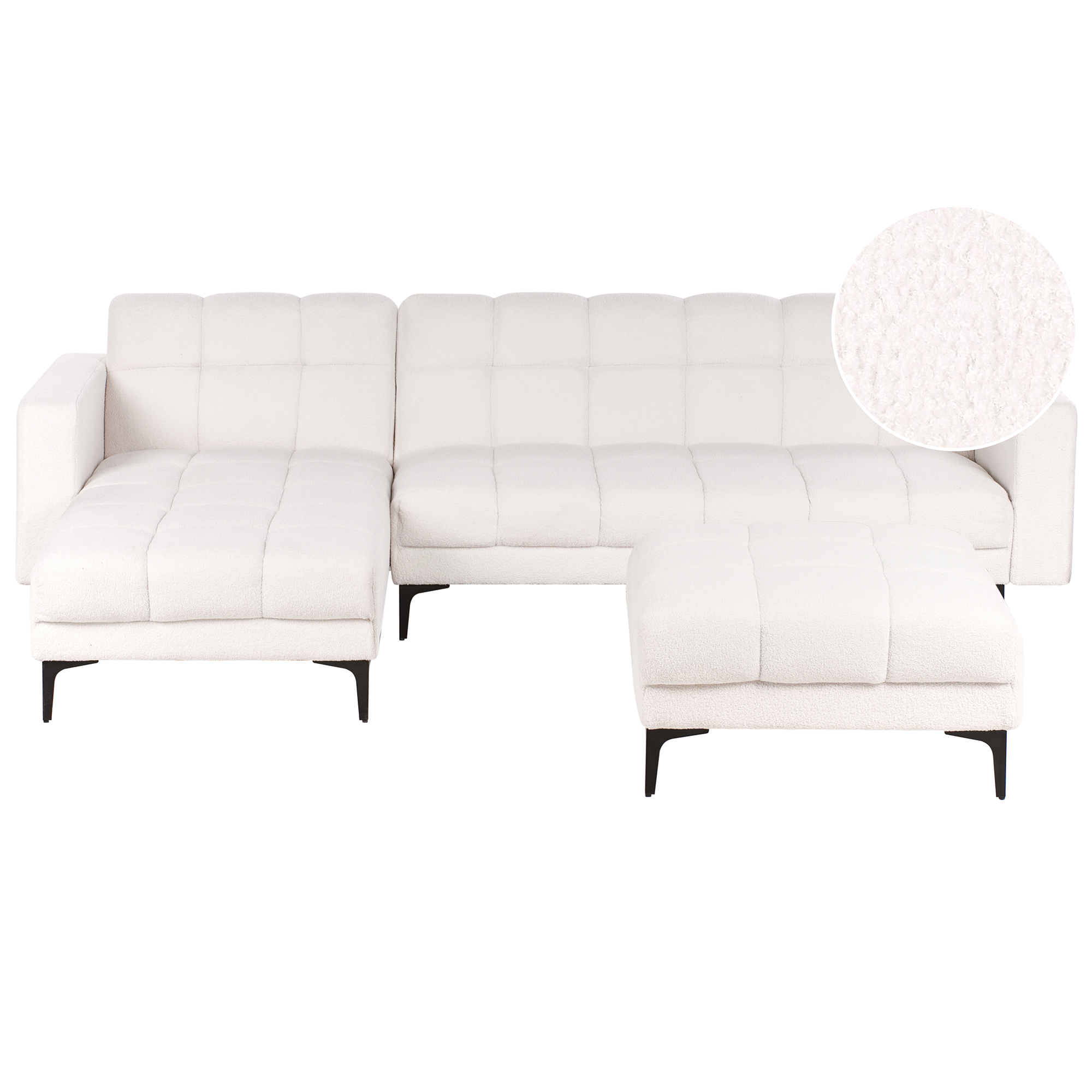 Moduulikulmavuodesohva ALNES buklee Valkoinen 4-istuttava Oikea