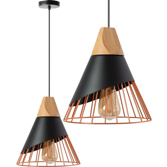 TOOLIGHT riippuvalaisin APP225-1CP musta ruusukulta, 25, 5X25X90CM