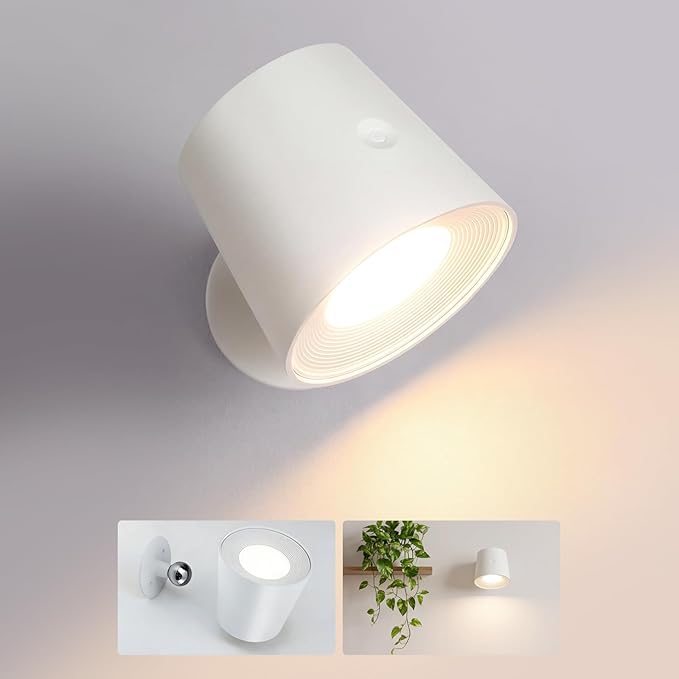 NETTLIFE Sisäseinävalaisin, Ilman Virtalähdettä, : LED - seinävalaisin Katkaisimella, e White, Langaton, Seinävalaisin Kosketus, Säädettävä