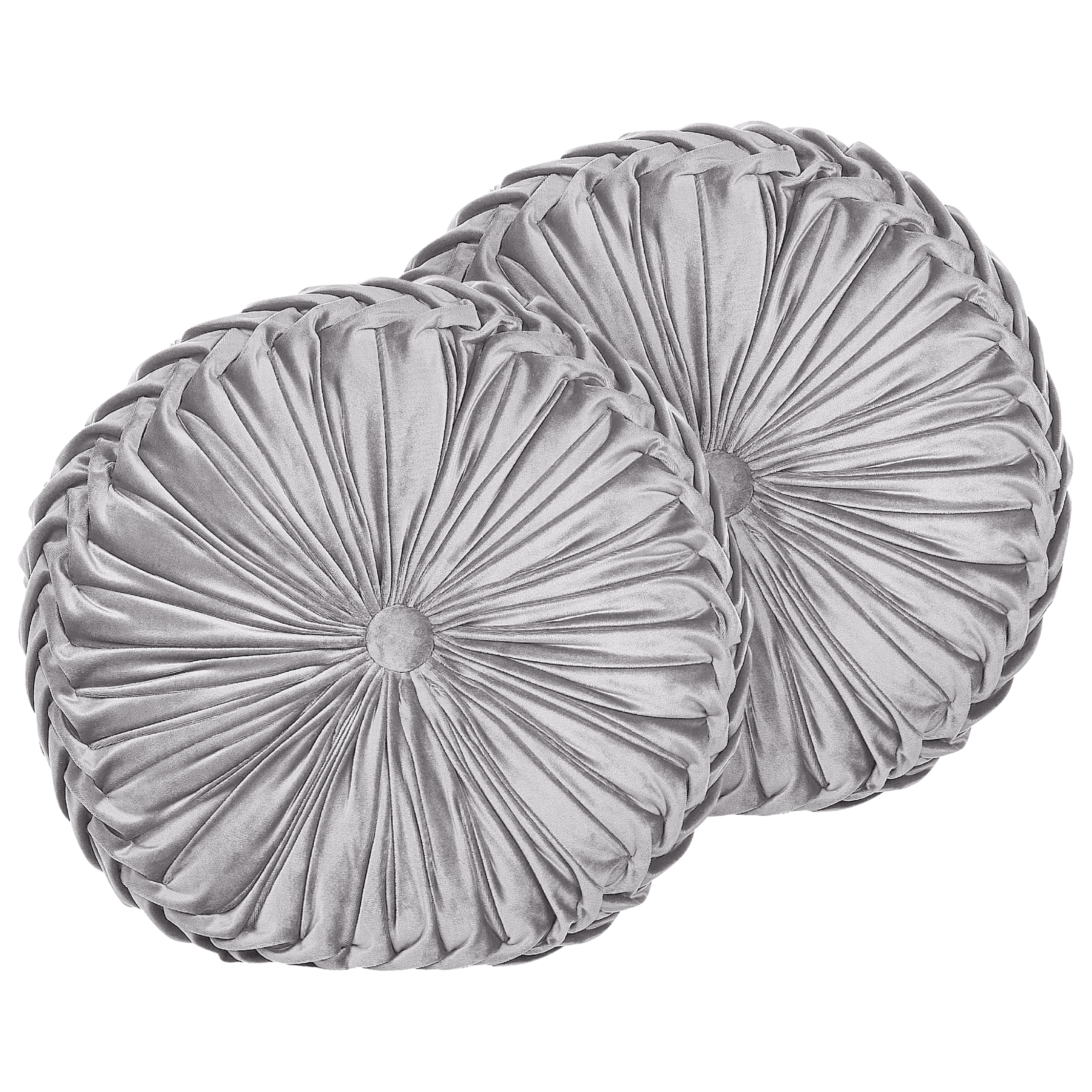 Koristetyynysetti 2 kpl UDALA 40 x 40 cm Sametti Harmaa Hillitty