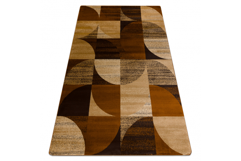 Royal Matto H387 Geometrinen - ruskea / sinappi beige 250x350 cm