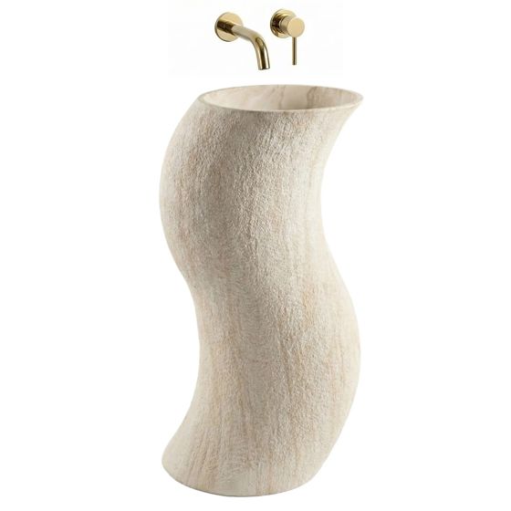 REA Malja-allas Melody Beige, kivijäljitelmä, 49X39X84CM