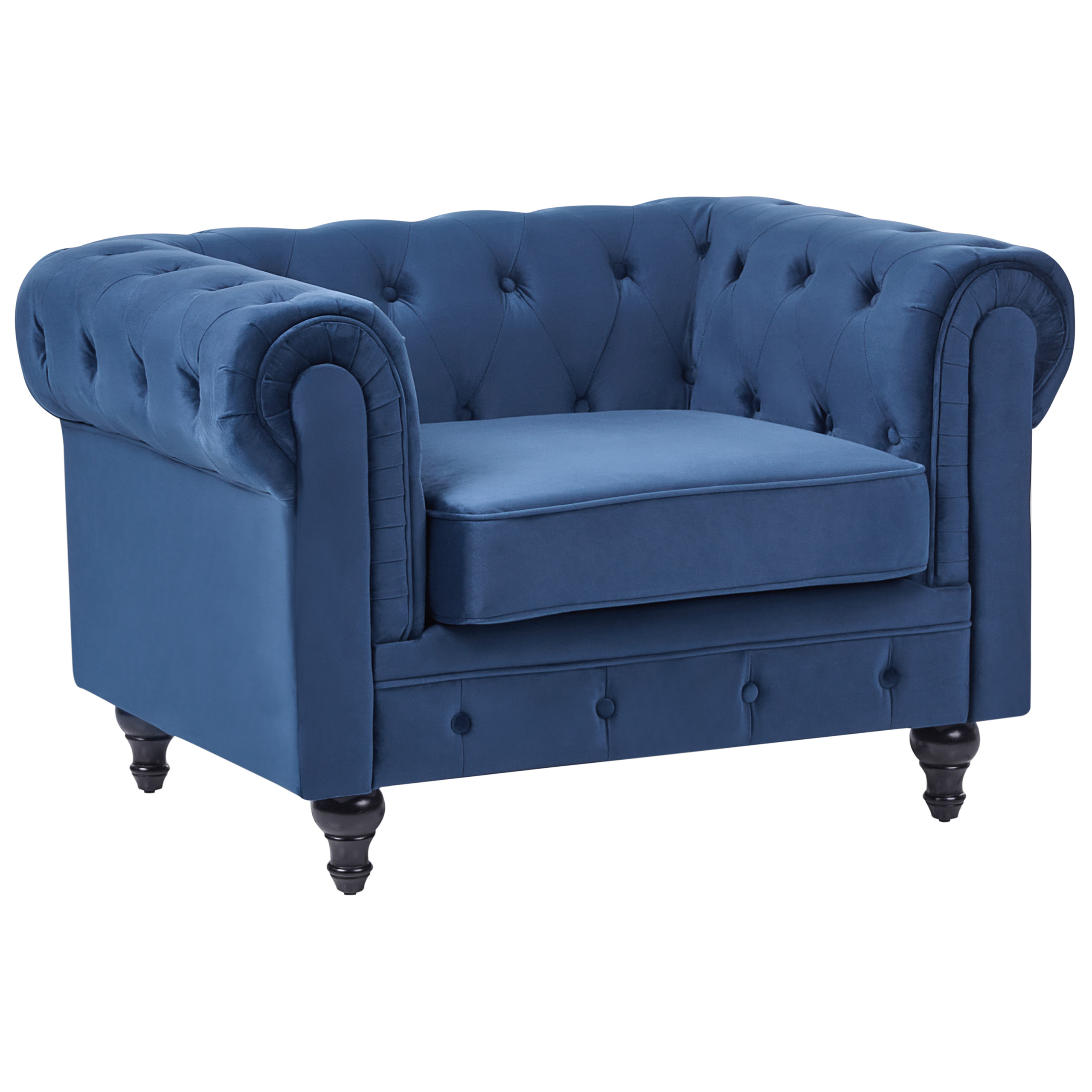 Nojatuoli CHESTERFIELD Sametti Laivastonsininen