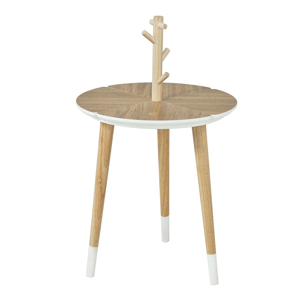 SoBuy Sohvapöytä ja sivupöytä moderni puukuitulevystä valkoinen FBT38-WN