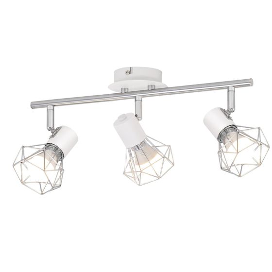 NETTLIFE liekin valkoinen kattokohdevalaisin E14 retrometallia 350° kiertopalkki 90° nivelpiste