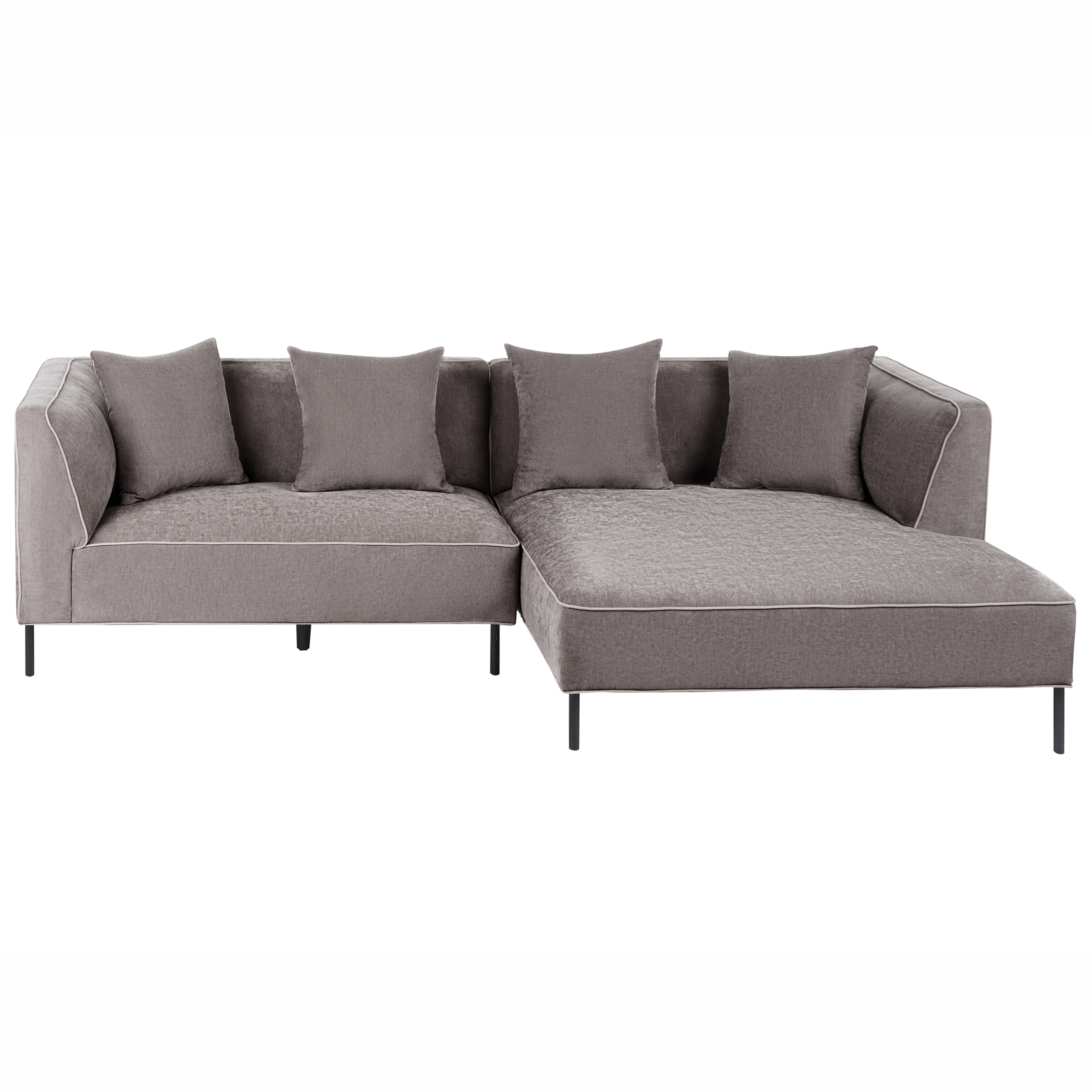 Kulmasohva 3-istuttava SATER chenille Ruskeanharmaa Vasen