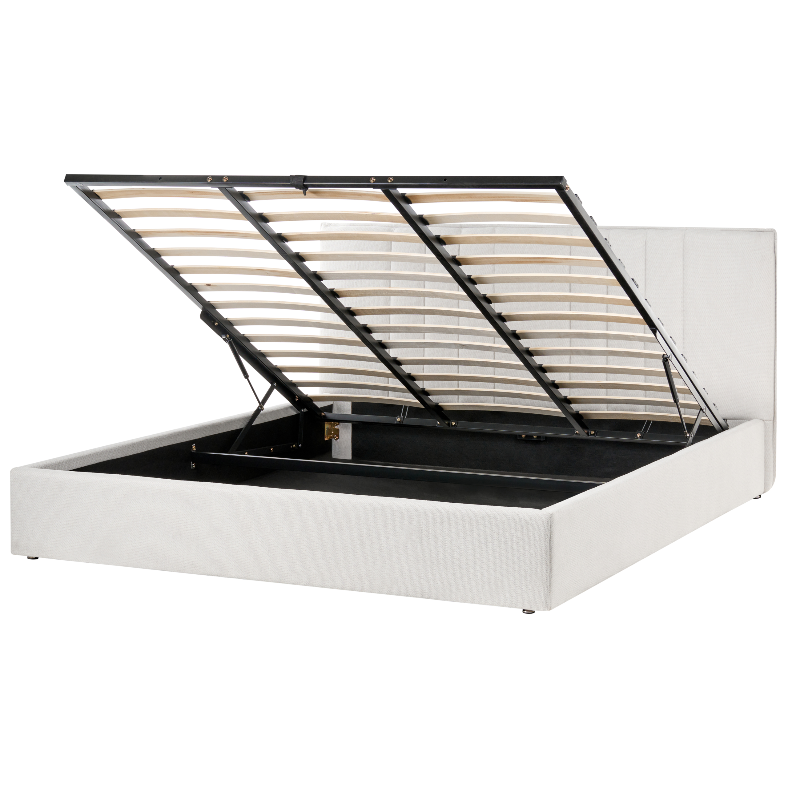 Sänky säilytystilalla kangas TARASCON 180 x 200 cm Vaaleanbeige