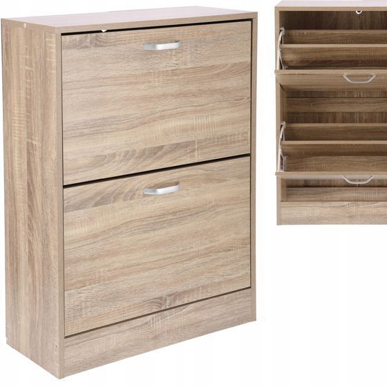 Kenkäkaappi, 2-lokeroinen hylly, KENGÄT, tilava lipasto eteiseen, HYLLY