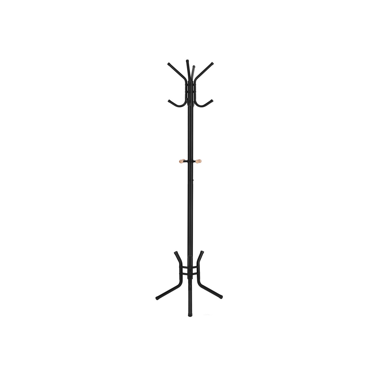 Songmics naulakko, 12 koukkua, 176 cm, musta, RCR17B