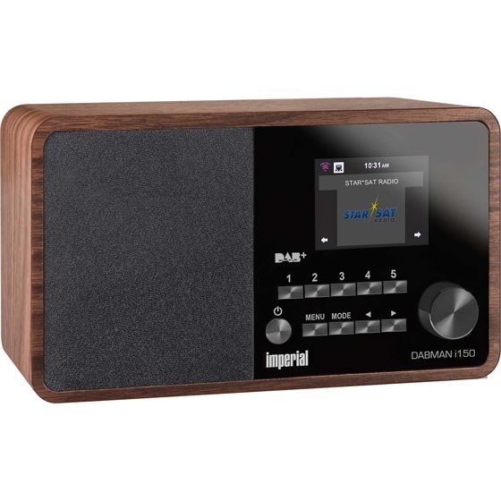 Kompakti Hybridiradio DAB+ / FM / Internet DABMAN i150 Puun Näköinen