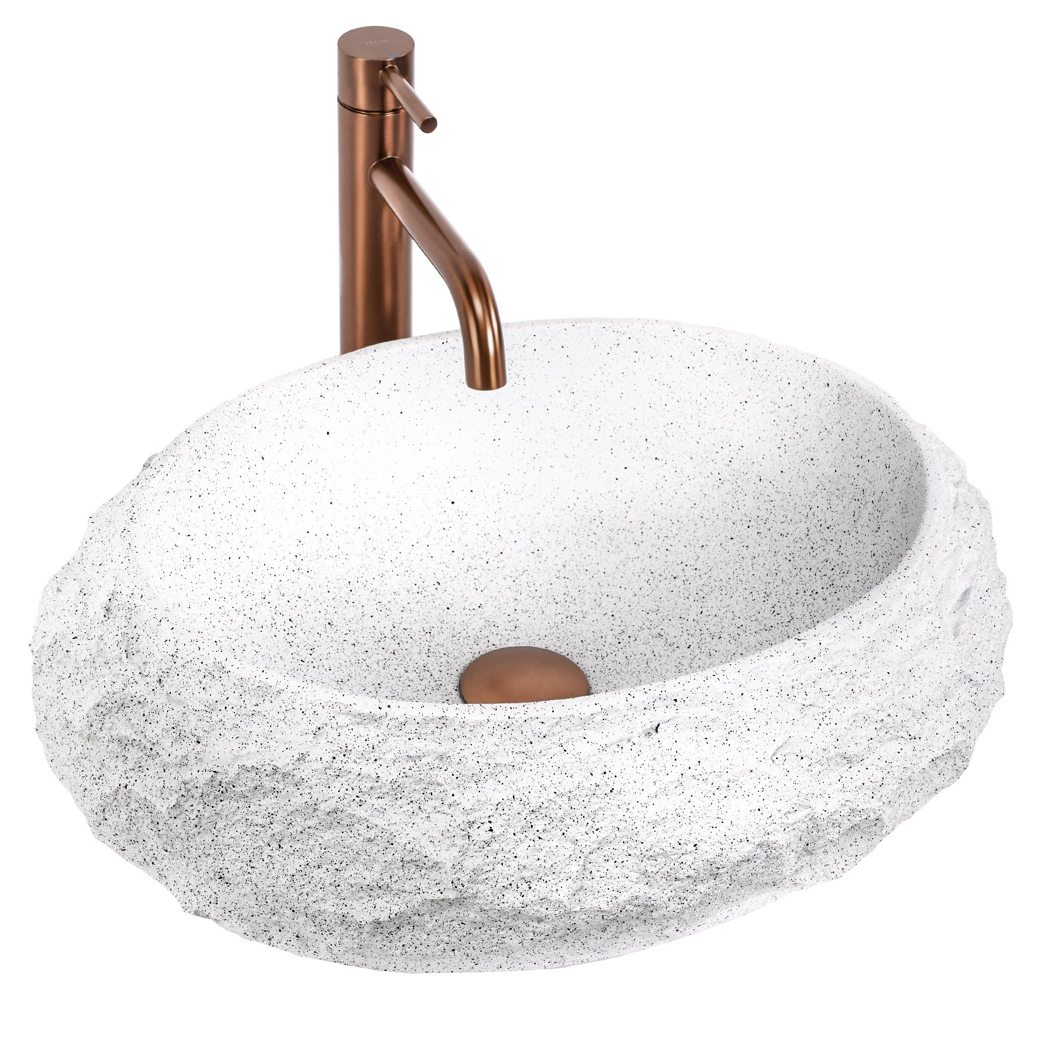 REA tasoallas Mika Cloudy , Valkoinen, kiviefekti, 50x38x15cm