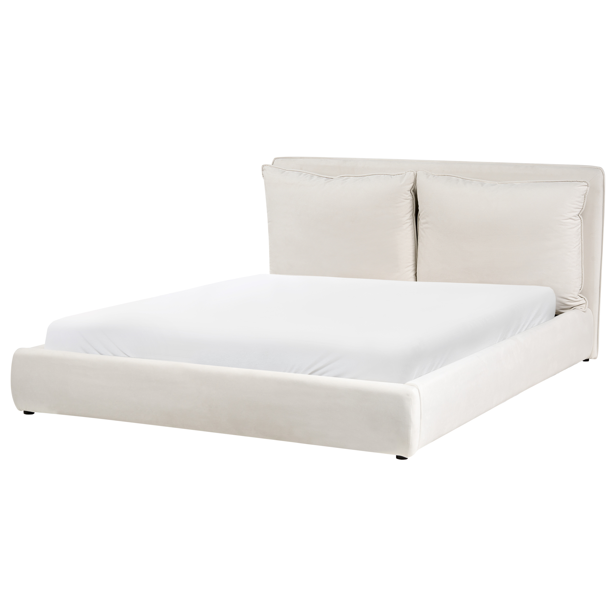 Sänky kangas BAJONNA 160 x 200 cm Vaaleanbeige