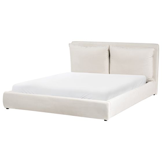 Sänky kangas BAJONNA 160 x 200 cm Vaaleanbeige