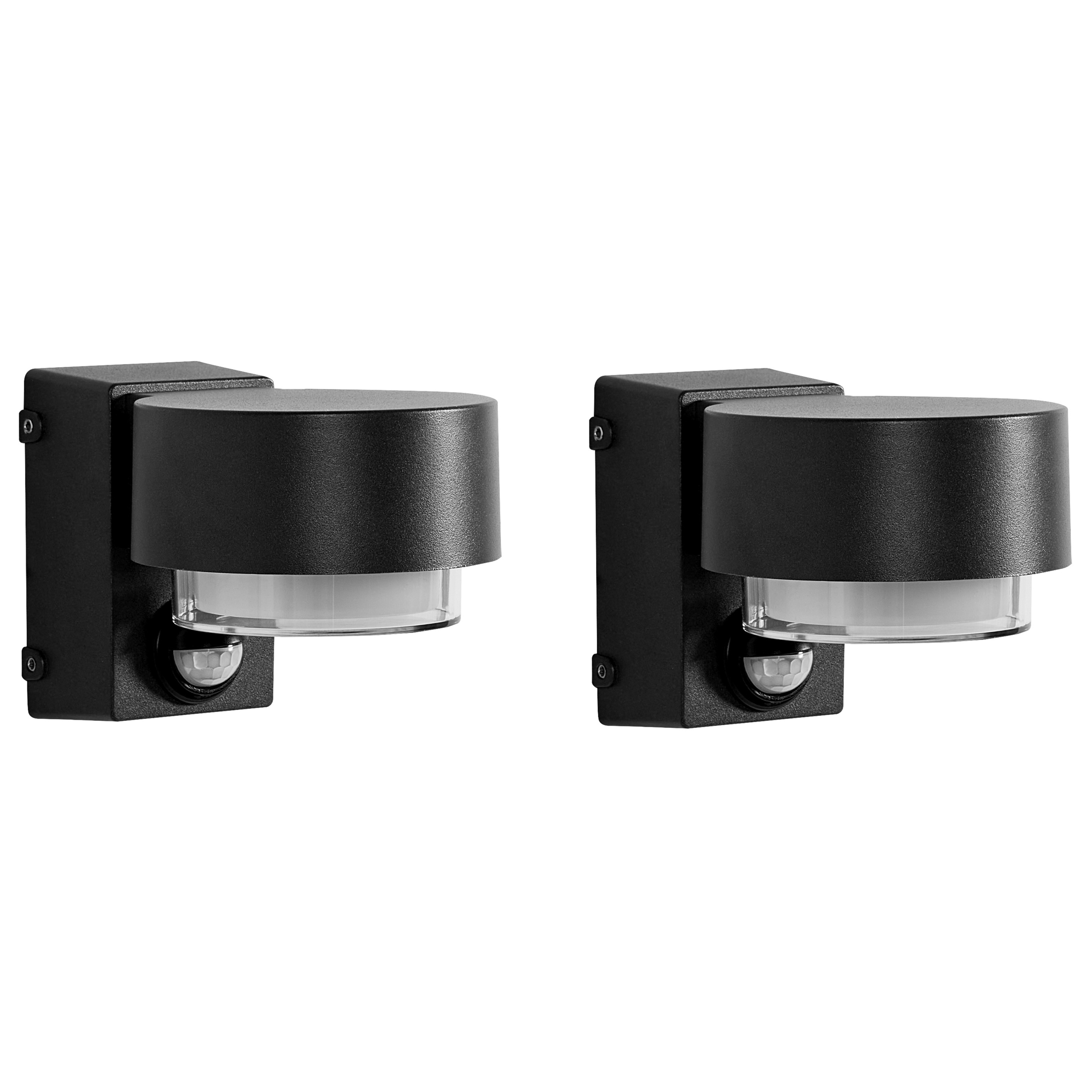 LED-ulkoseinävalaisinsetti 2 kpl GOVIA Musta