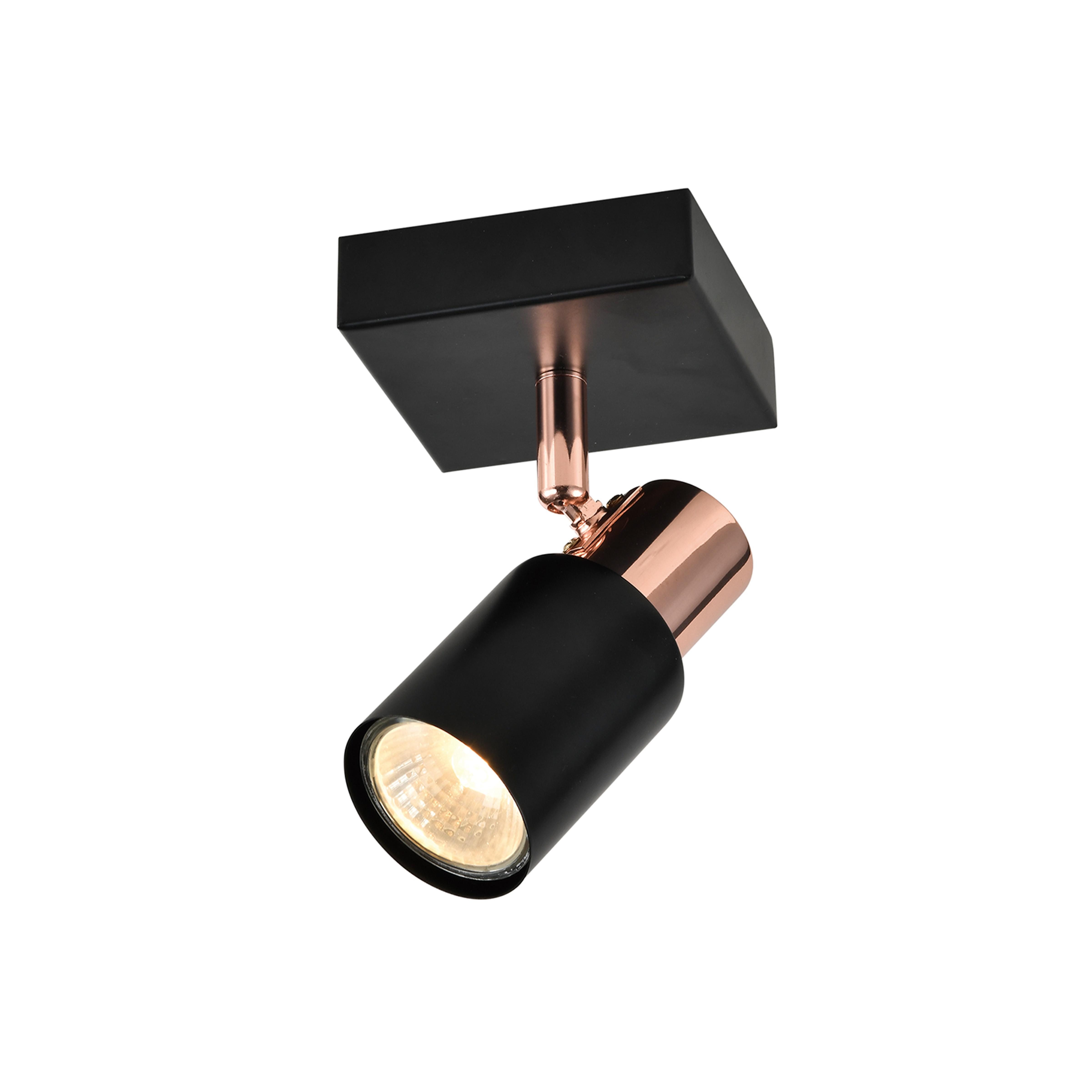 NETTLIFE Kattospottivalaisin Kattospottivalaisimet 1 musta GU10- lamppu, 355° säädettävä