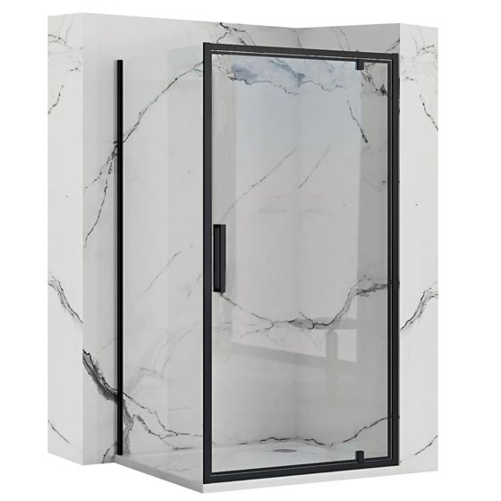 REA Kulmasuihkukaappi RAPID SWING 90x90 musta, 90X90X195CM