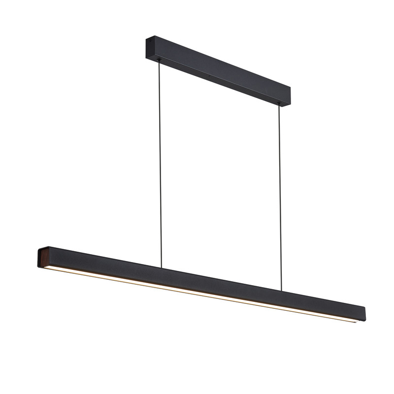 NETTLIFE LED-riippuvalaisin ruokailutilaan, musta, lineaarinen, himmennettävä, kaukosäätimellä, 108 cm, 37 W, moderni CCT