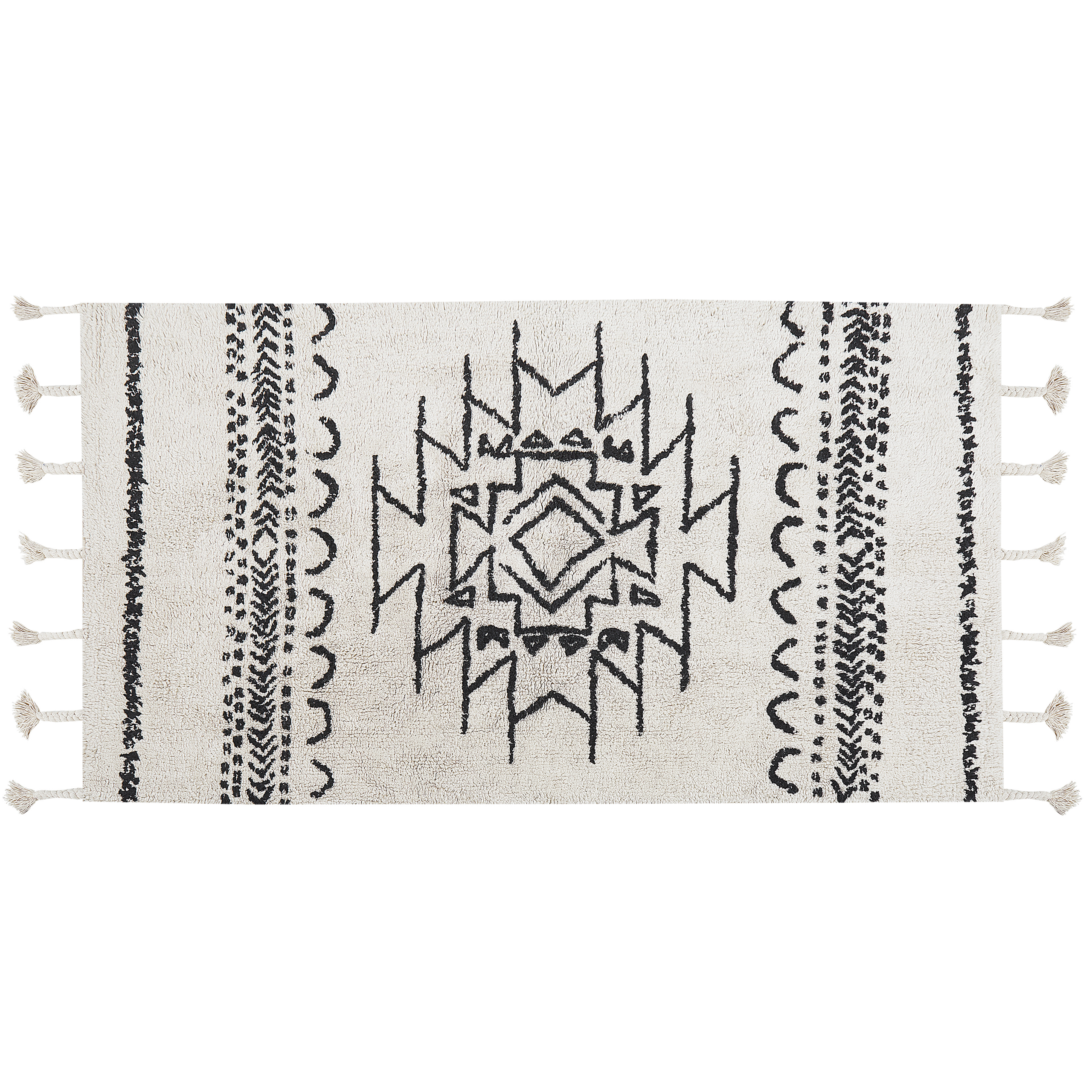 Matto KHOURIBGA Luonnonvalkoinen 80 x 150 cm Puuvilla