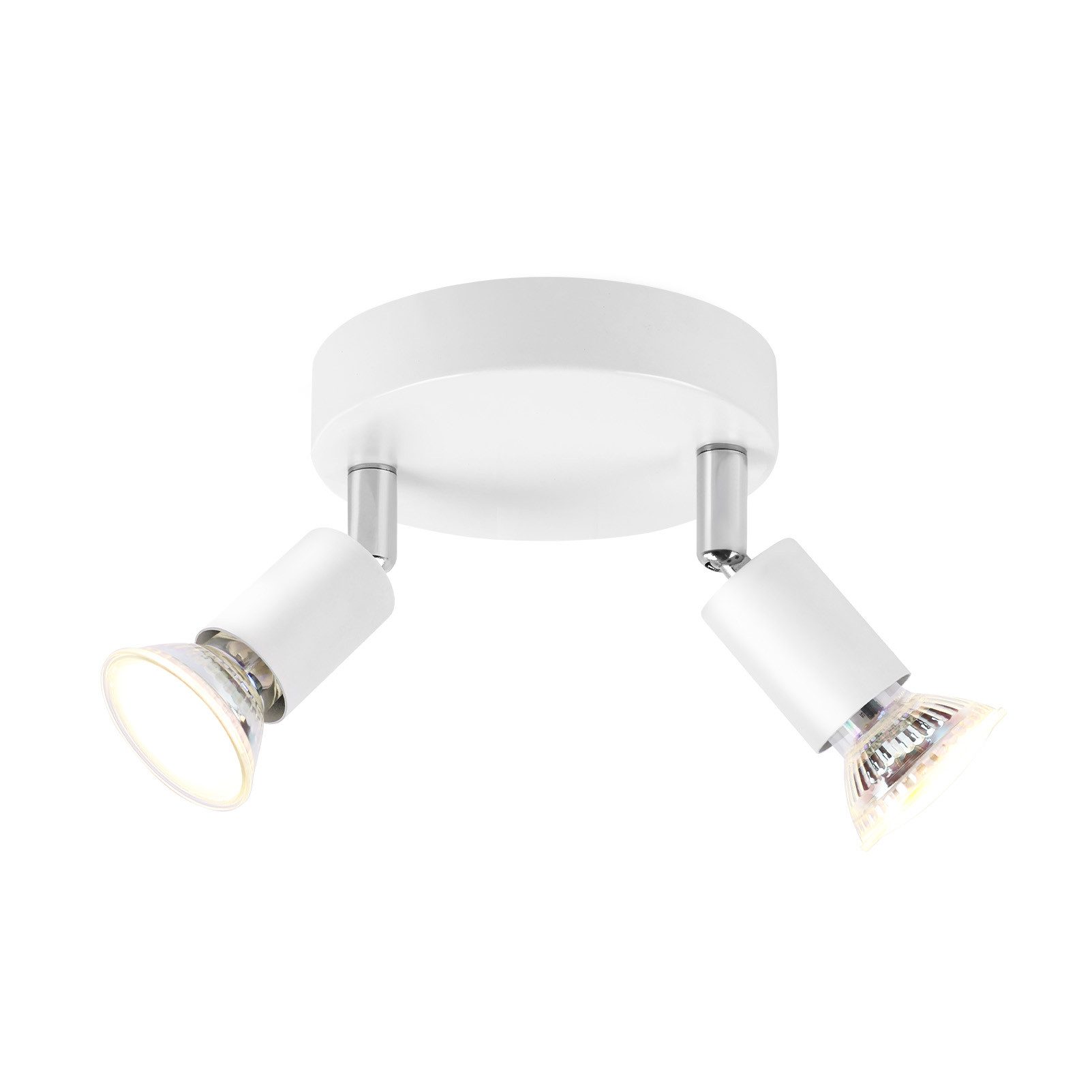 NETTLIFE LED-kattovalaisin GU10 - 2 modernia pyöreää kattokohdevaloa 350° kattokohdevalaisimet keittiöön
