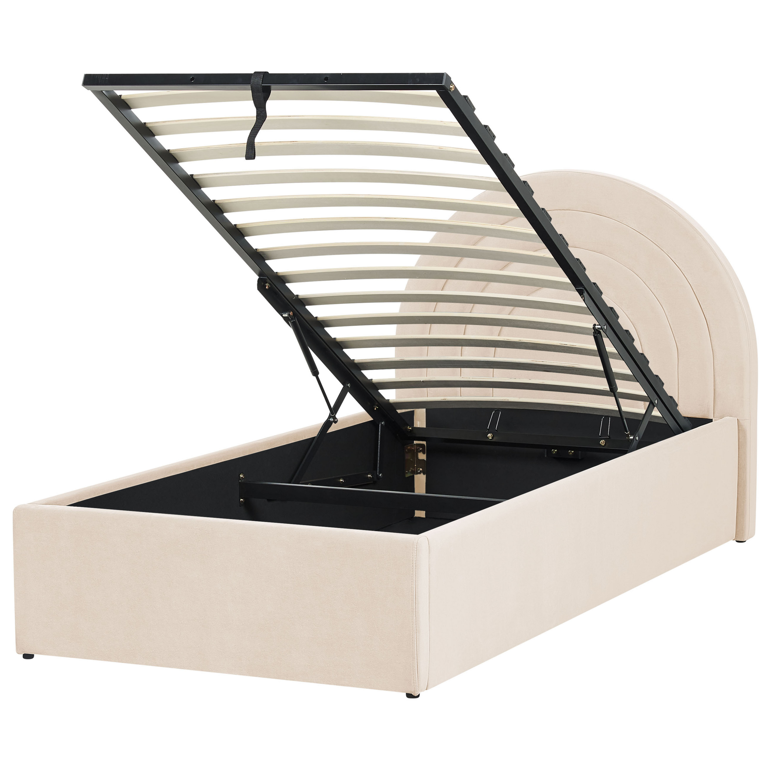 Lastensänky säilytystilalla sametti ANET 90 x 200 cm Beige