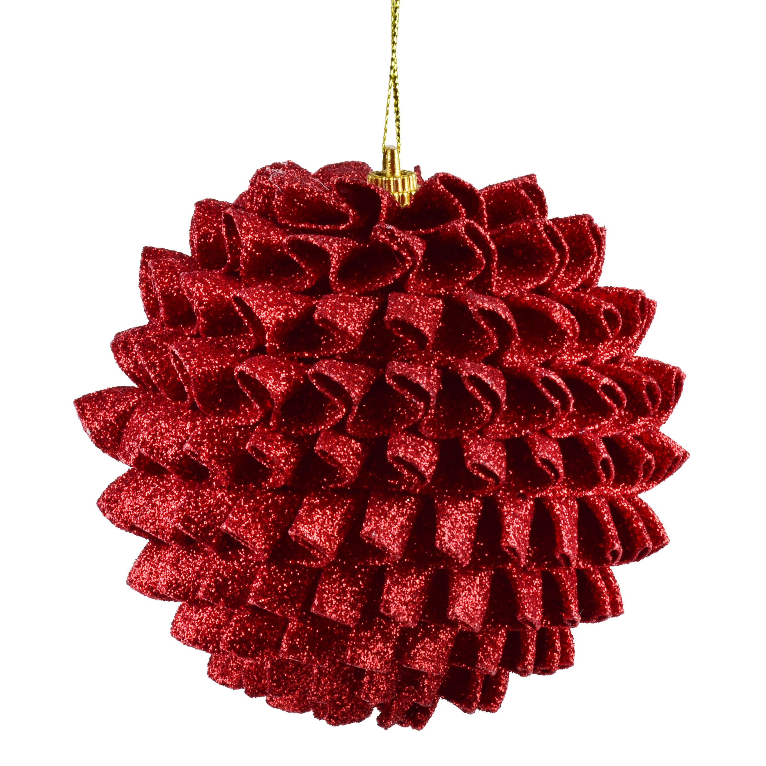 Joulupallo styroksi SANTA LILA 10cm koristeltu 1kpl