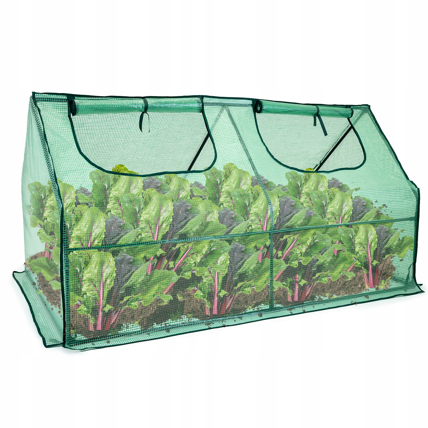 Minikasvihuone 180 x 90 kasvien kasvattamiseen penkkifoliotunnelissa