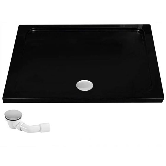 REA suihkuallas SAVOY 80x100 musta, 100X80X6CM