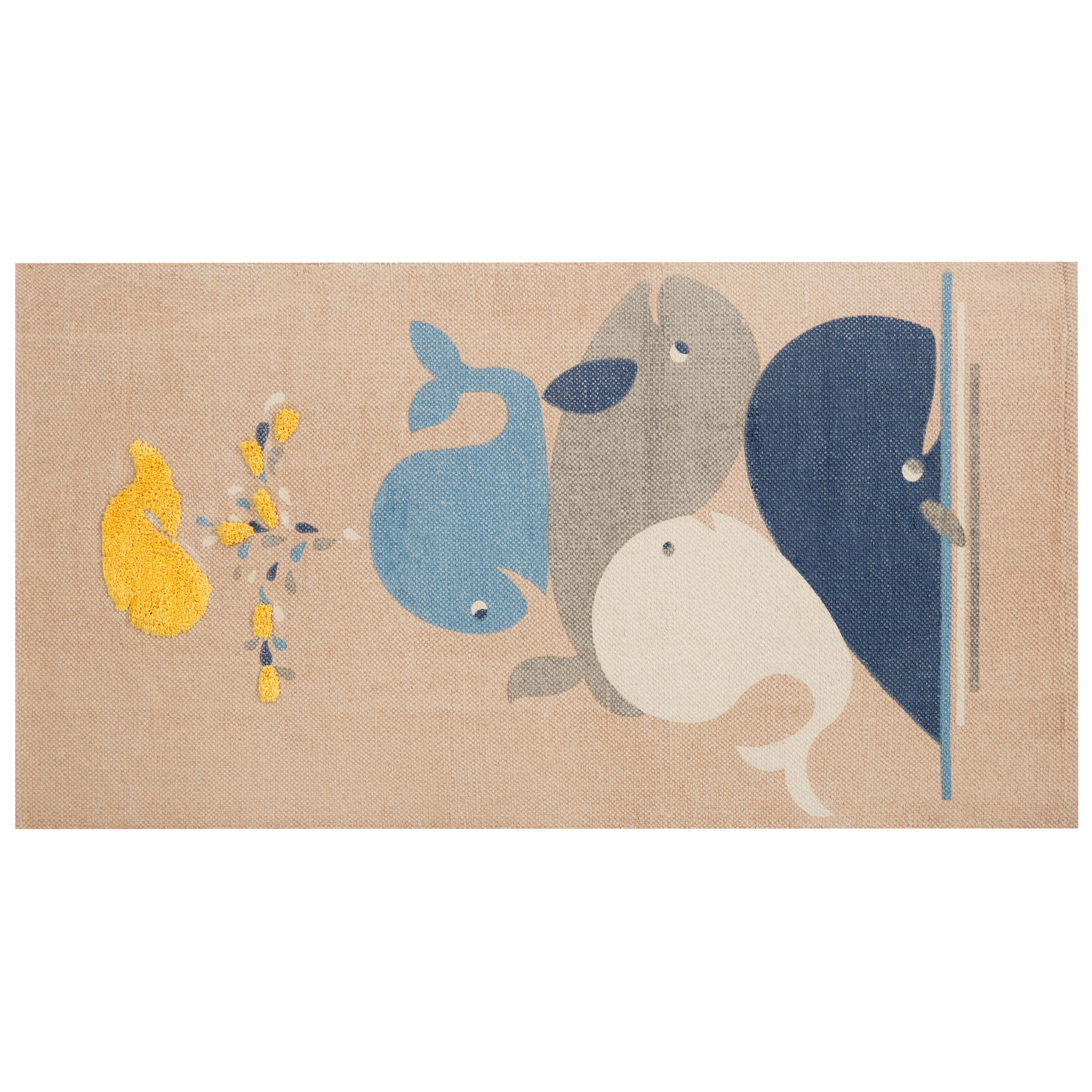 Lastenmatto SEAI Beige 80 x 150 cm Puuvilla