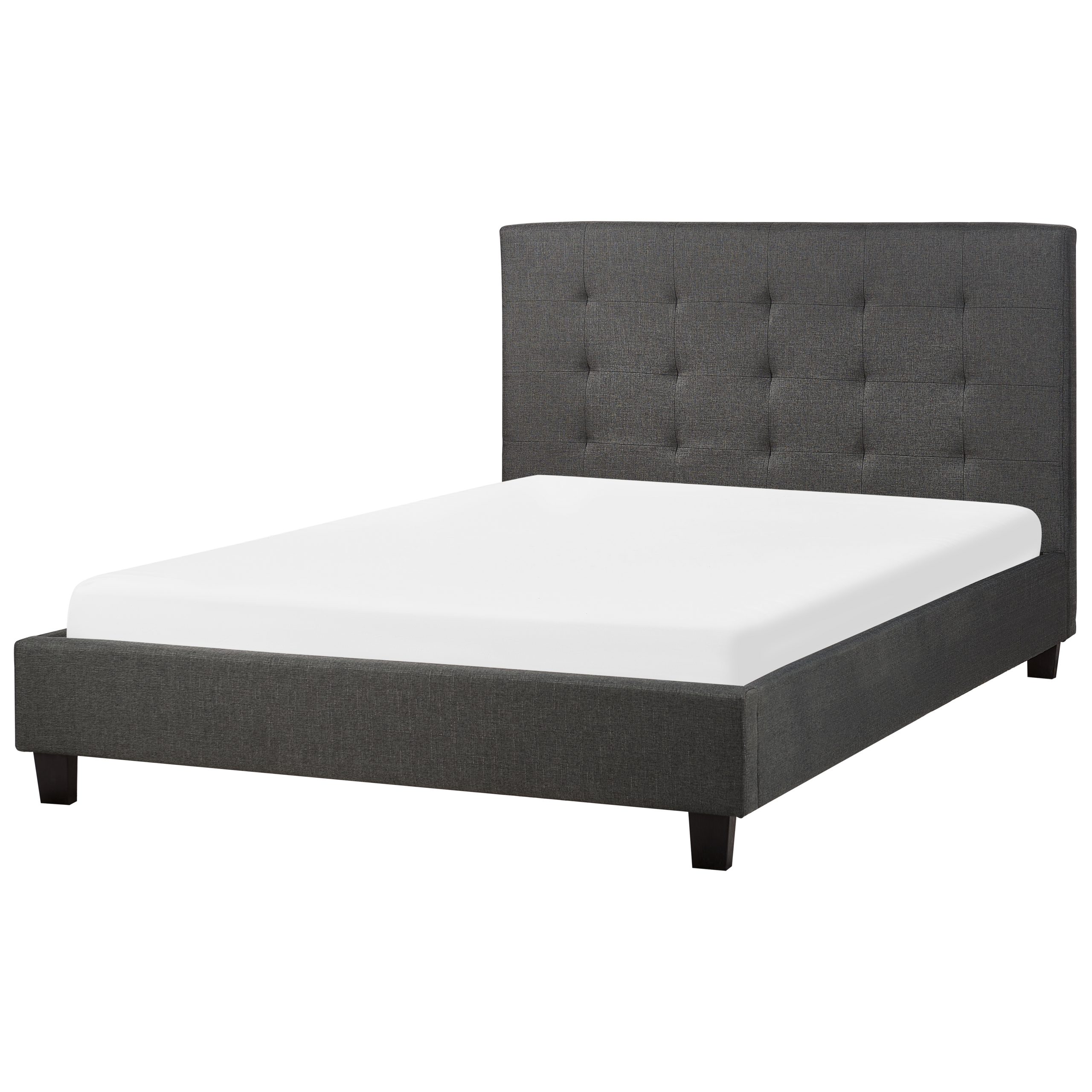 Sänky kangas LA ROCHELLE 140 x 200 cm Tummanharmaa