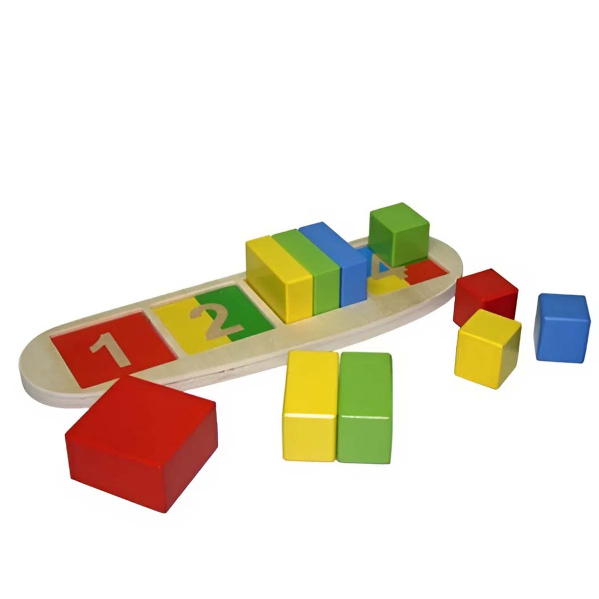 Puinen Palapeli Muotojen ja Ensimmäisten Numeroiden Oppimiseen